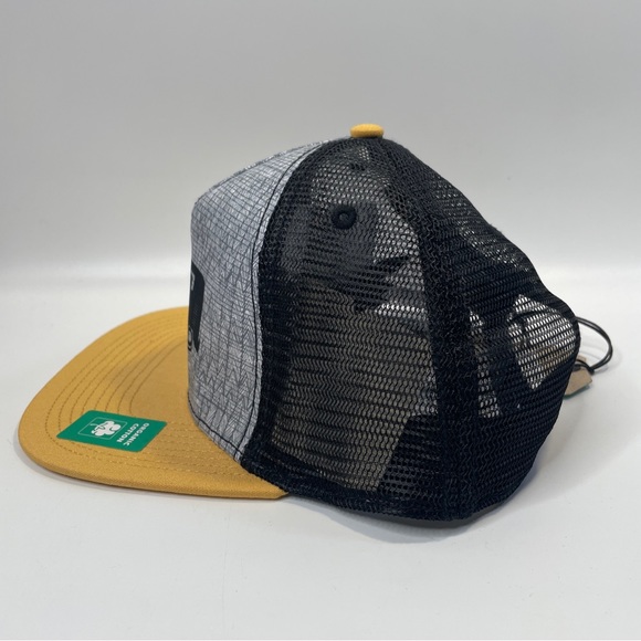 Prana Van Life Journeyman Snapback Mesh Trucker Hat Yellow Black Heather NWT - Picture 2 of 5